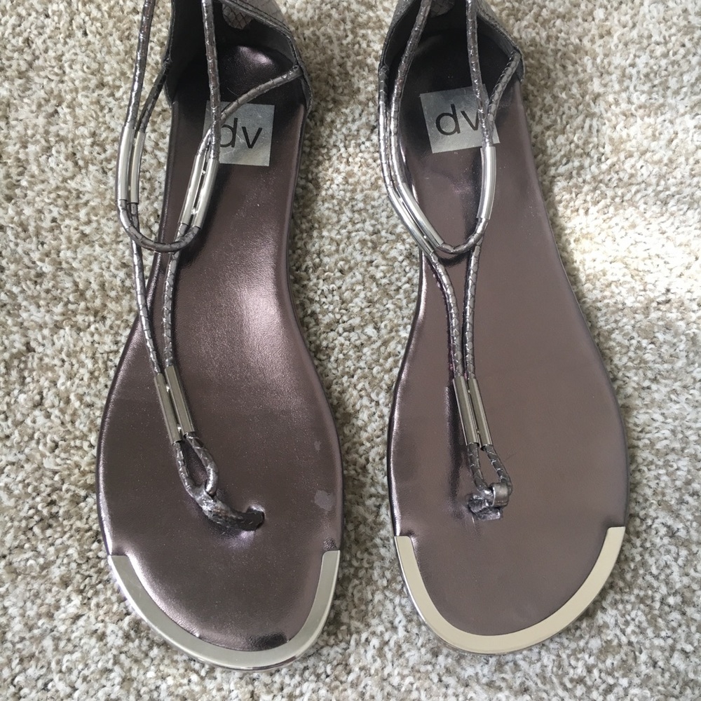 Metallic sandals